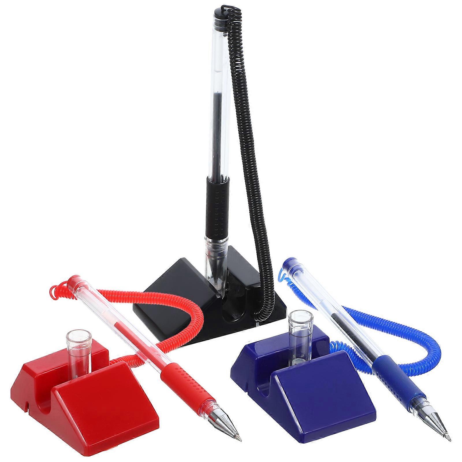 Counter Pen for Office Black 3Pcs Smooth Writing Reception Desk Pens
