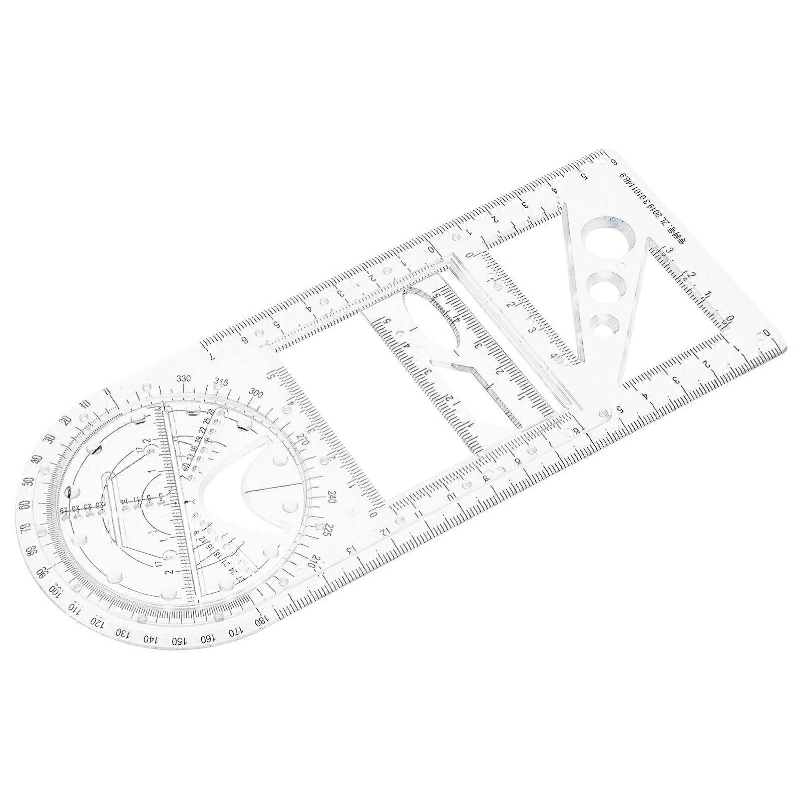 Multifunctional Geometric Ruler Set, Lightweight Drawing Template for Students and Professionals, Accurate Measurement Tool for Art, Geometry, and