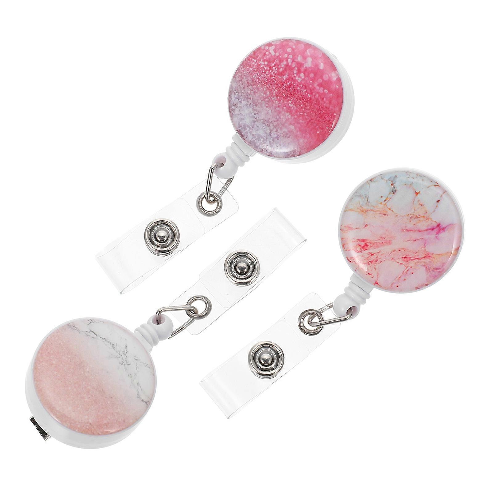 Retractable Badge Clips Badge Holder For ID Cards Professional Style Badge Holders 8.5X3X2.2CM 3Pcs