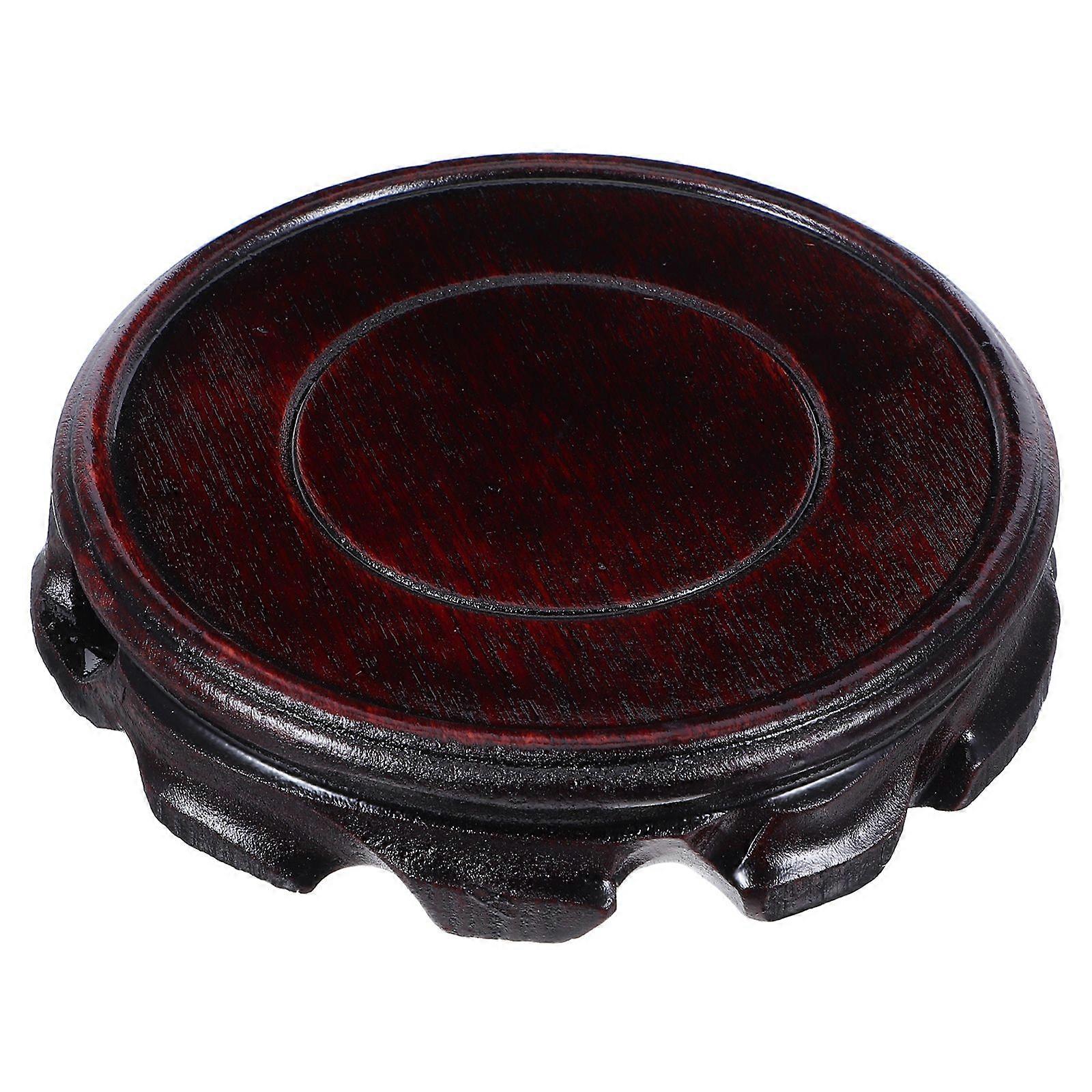 Wooden Display Stand for Teapots and Vases for Indoor Plant Support and Bonsai Display Round Wood Pedestal Base for Home
