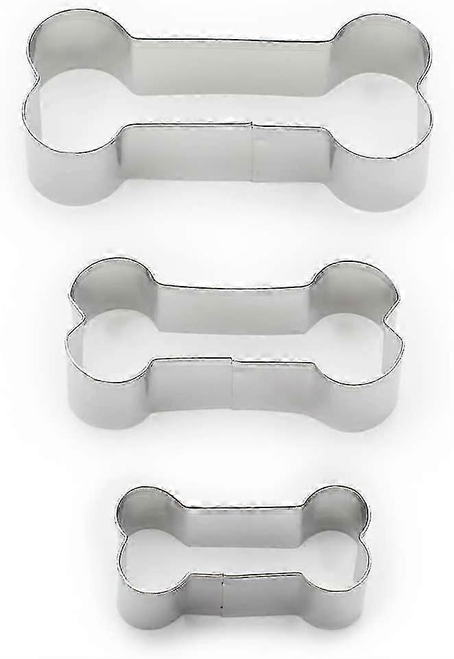 3-Piece Dog Bone and Biscuit Cookie Cutter Set for Baking Enthusiasts
