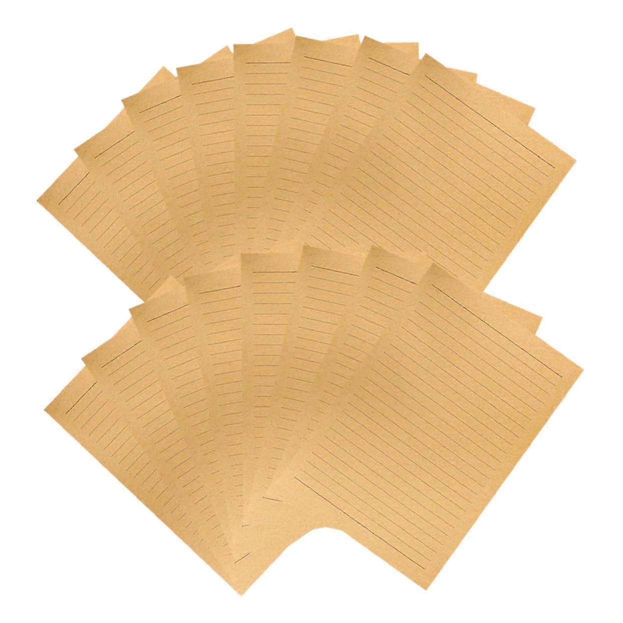 Retro Vintage Writing Paper - 50 Lined Calligraphy Sheets, Decorative Letter Paper for Invitations and Stationery