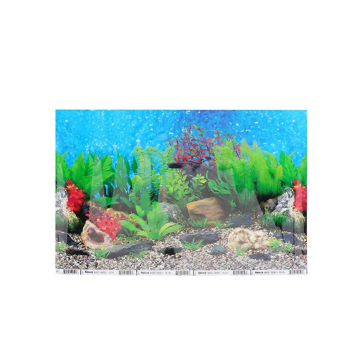 Fishtank Backdrop Decorative Underwater Scene for Aquarium Owners Fade-Resistant Rectangle 42x30cm B Style 1Pack