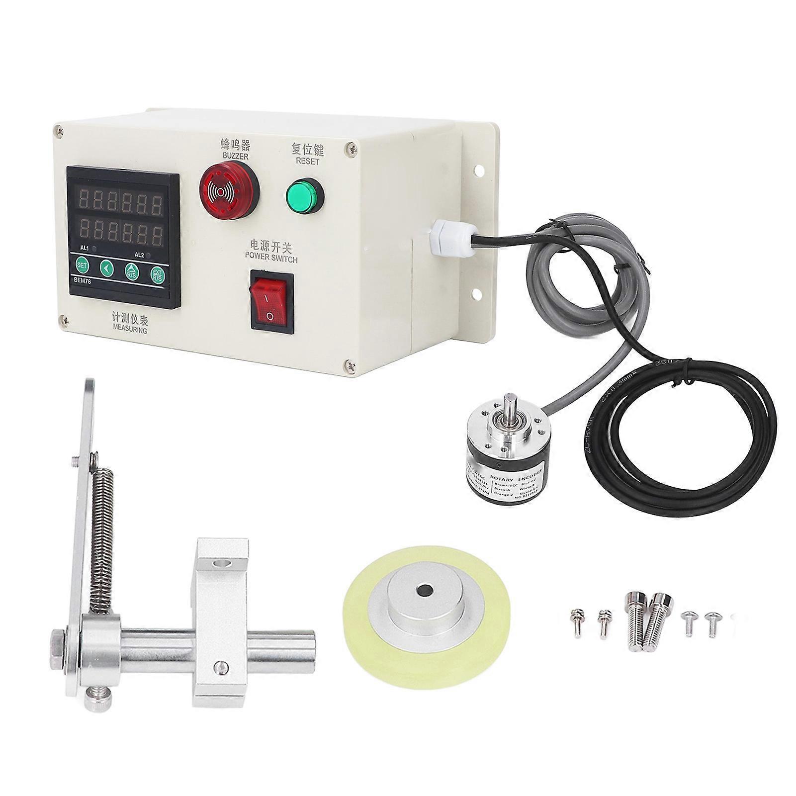 Digital Length Counter Roller Wheel Meter Digital Display 6 Digit 1‑999999 for Cloth