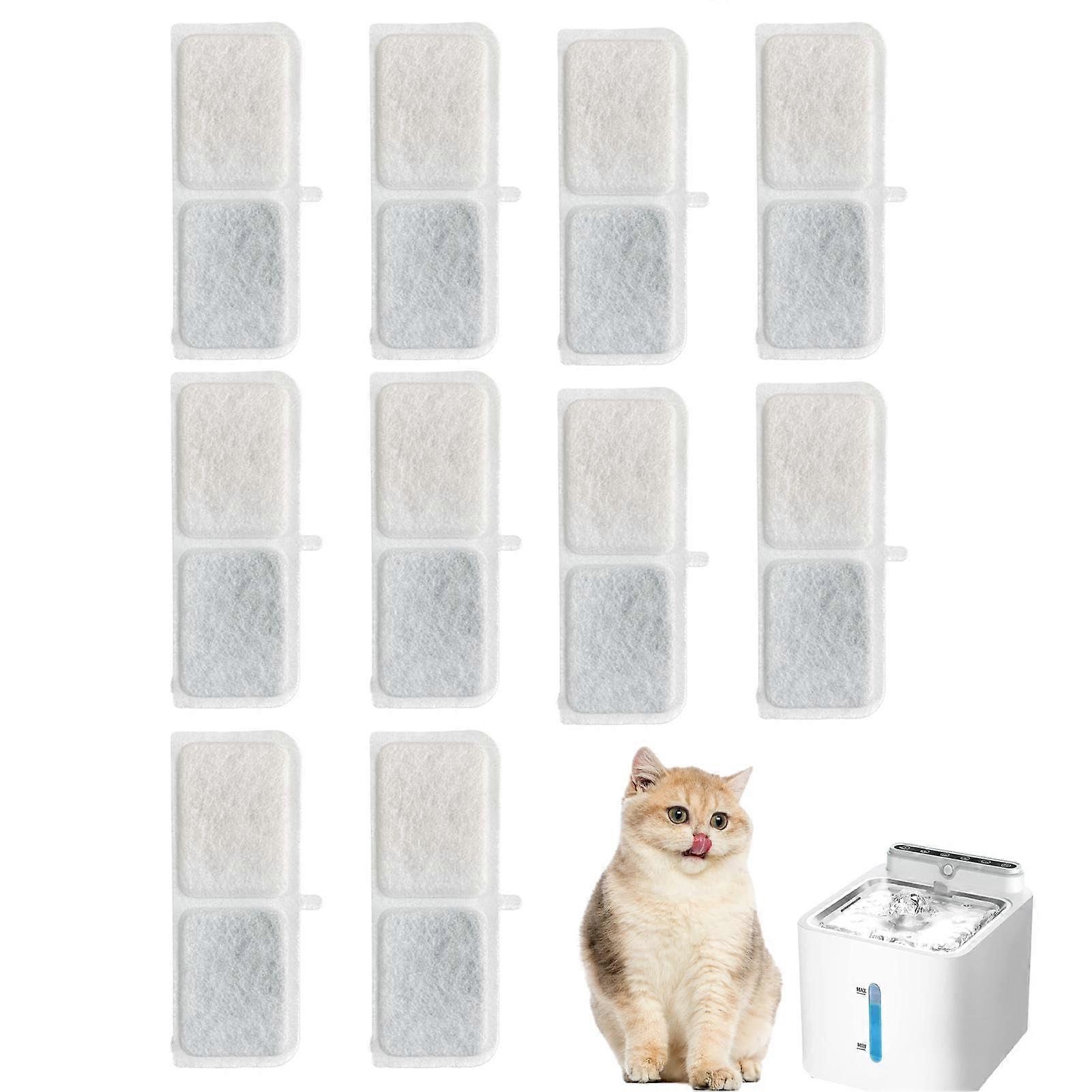 10 Pack Cat Fountain Filters, Replacement for BatteryOperated Motion Sensor Cat Fountains