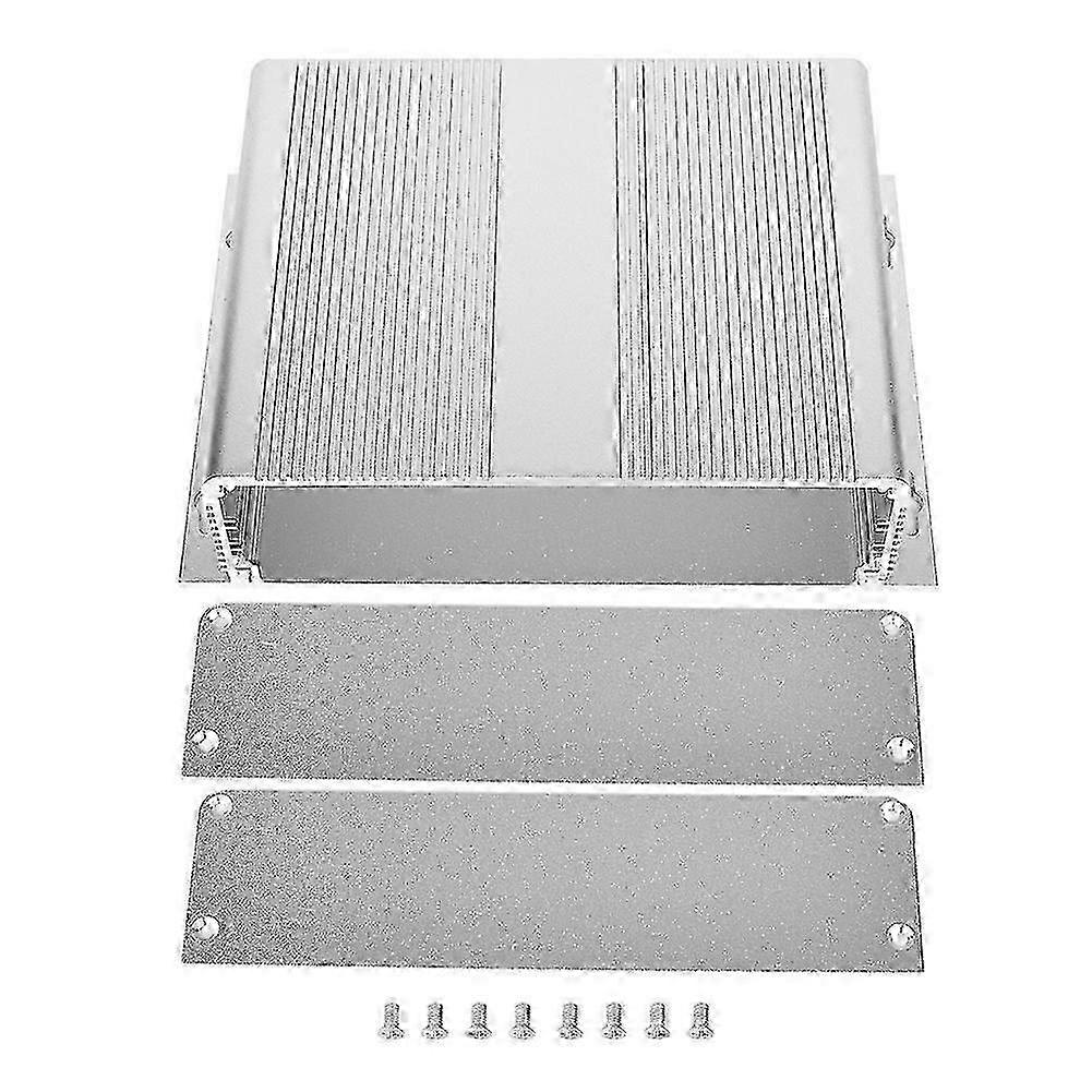 Silver Aluminum Alloy Electronic Project Case for Printed Circuit Board - 48x204x150mm Size Durable Enclosure Box