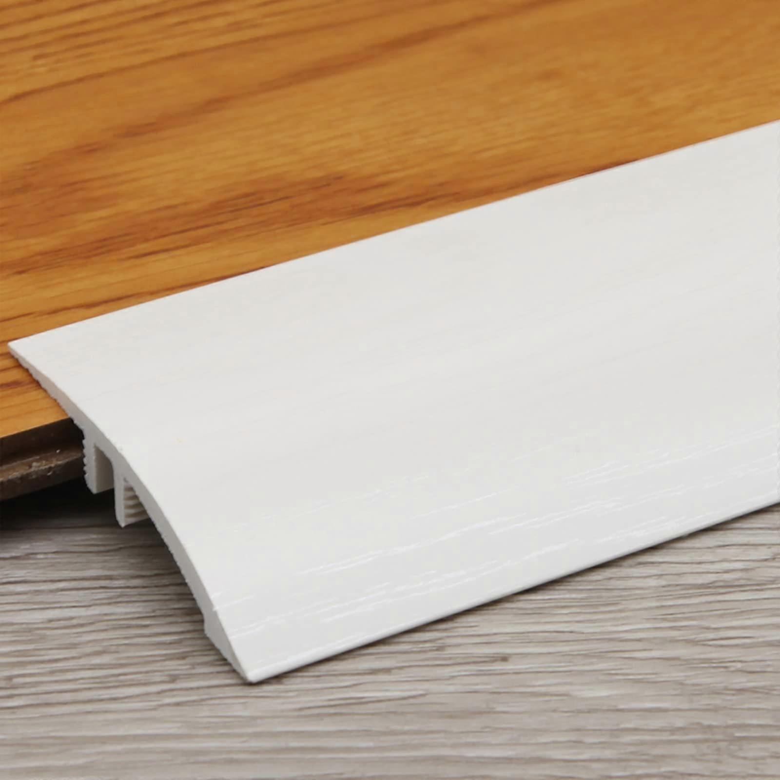 Wood Transition Strip for Tiles, Self-Adhesive PVC Threshold Reducer, 3/4 Inch Height for Vinyl, Rugs, A-W 55mm - L 92cm/36in