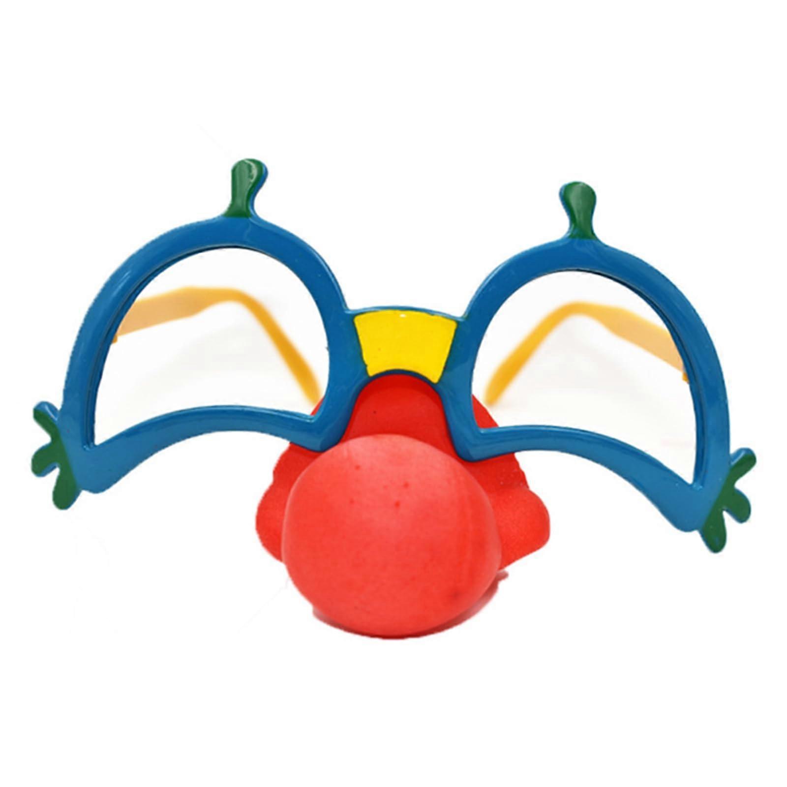 Funny Nose Glasses Novelty Clown Eyeglasses Blue Photo Prop For Birthday Party Halloween Cosplay Eyebrows And Mustache