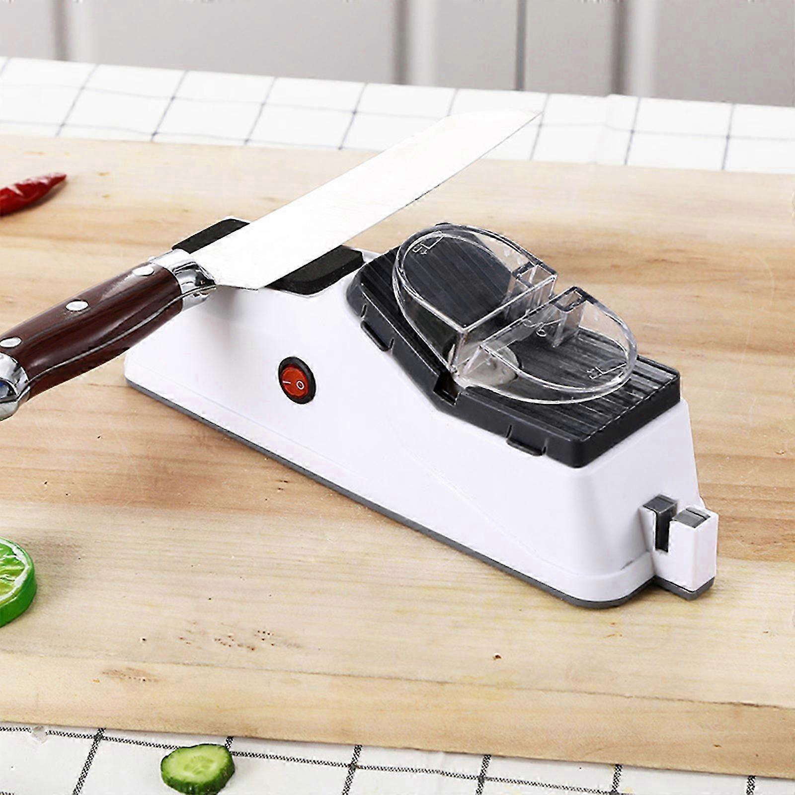Electric Knife Sharpener, USB Portable Knife Sharpener for Home, 5 Seconds for Quick Sharpening and Polishing with Protective Cover (1 grinding discs)