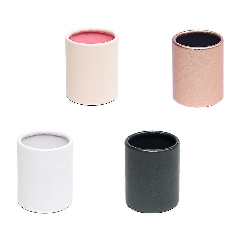 4pcs Mini Cardboard Flower Wrapping Boxes Small Cylinder Paperboard Flower Cases for Weddings, Home Decor & Presentations Pink, Rose Gold, White,