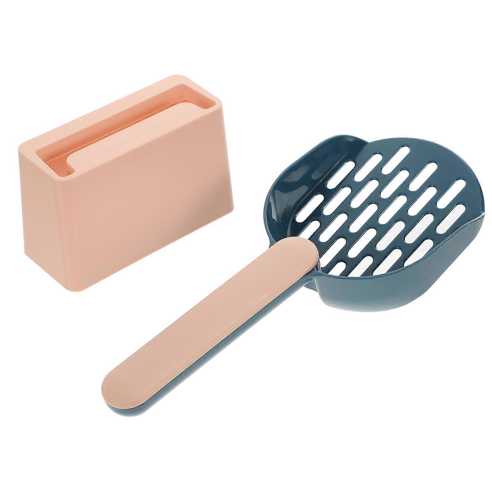 1 Set Cat Litter Scoop with Holder for Litter Box Cleaning