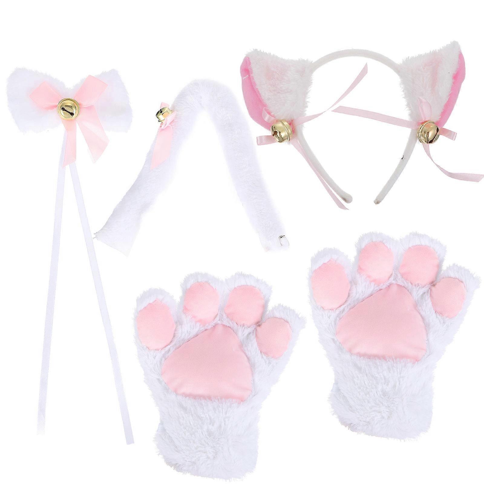 Cat Cosplay Costume Headband with Tail, Paw & Bow Tie – Premium Quality for Halloween, Masquerade & Party – Durable Material for Women
