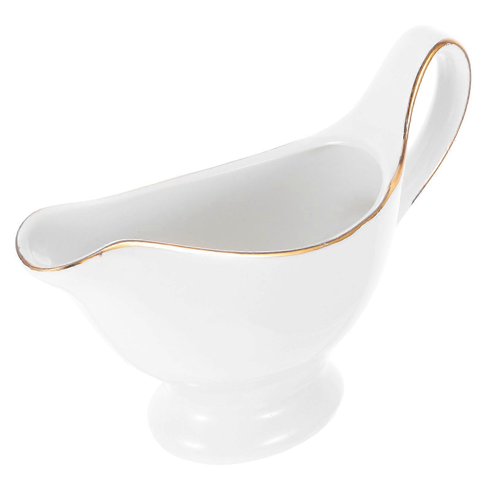 Multifunctional Gravy Boat Kitchen Sauce Container for Western Food with 1 Set Sauce Pitcher