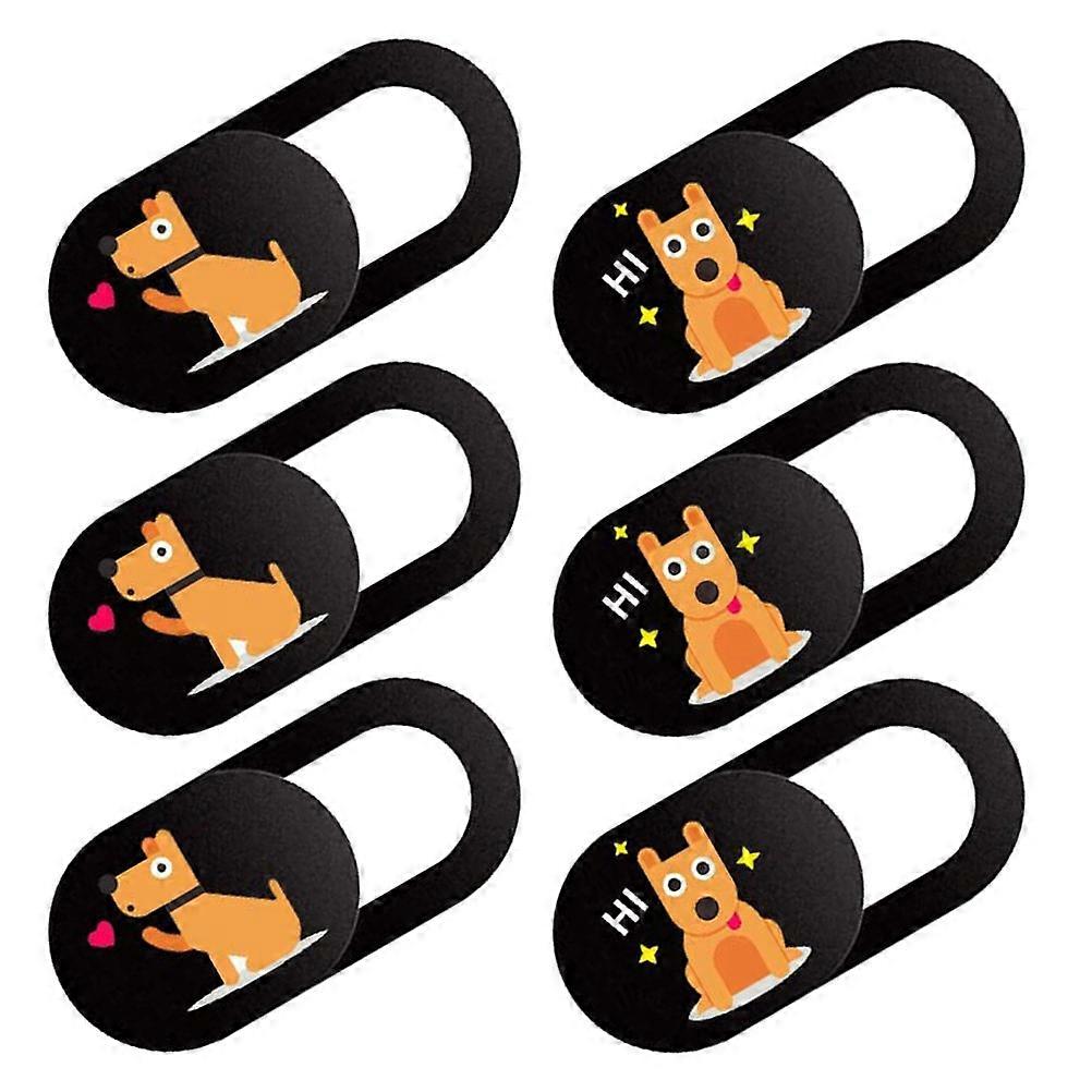 Webcam Cover Slide Black Color For Web 6Pcs