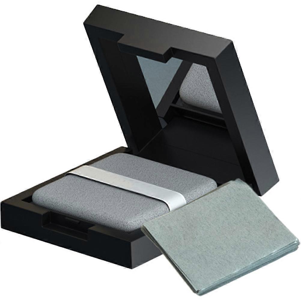 1 Set Women Mirror Control Blotting Facial Paper with Powder Puff for Pore Oil Blotting Face Paper