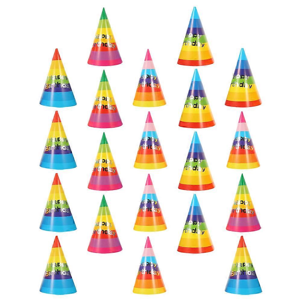 Birthday Party Cone Hats Paper for Celebration 36Pcs Colorful Cone Hats