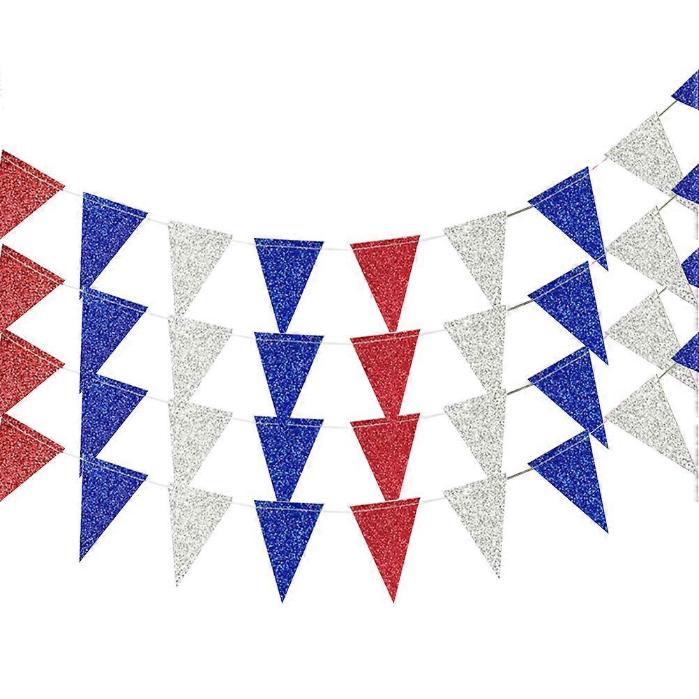 America Independence Day Banner Assorted Color Paper Flags for Decor Use 26 Pieces