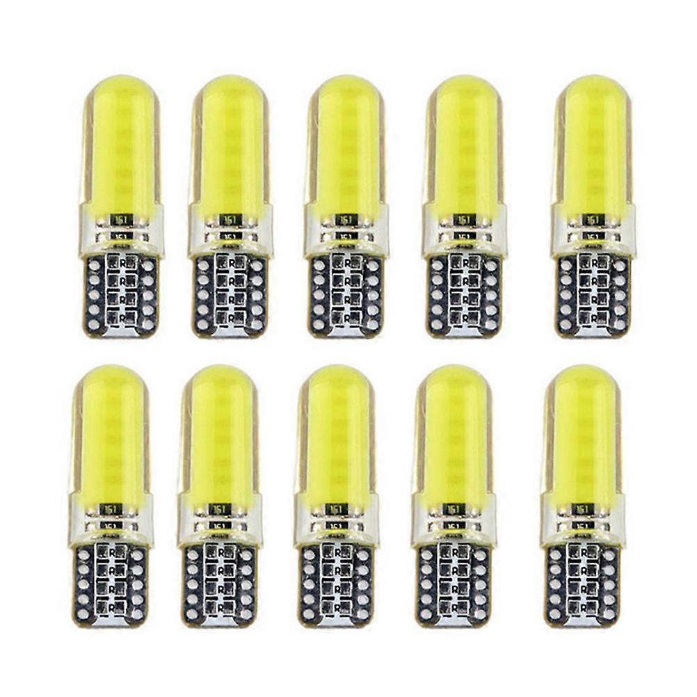 Light COB W5W T10 Yellow Wedge Bulb for Automobiles Small Light with Ultrathin Pieces