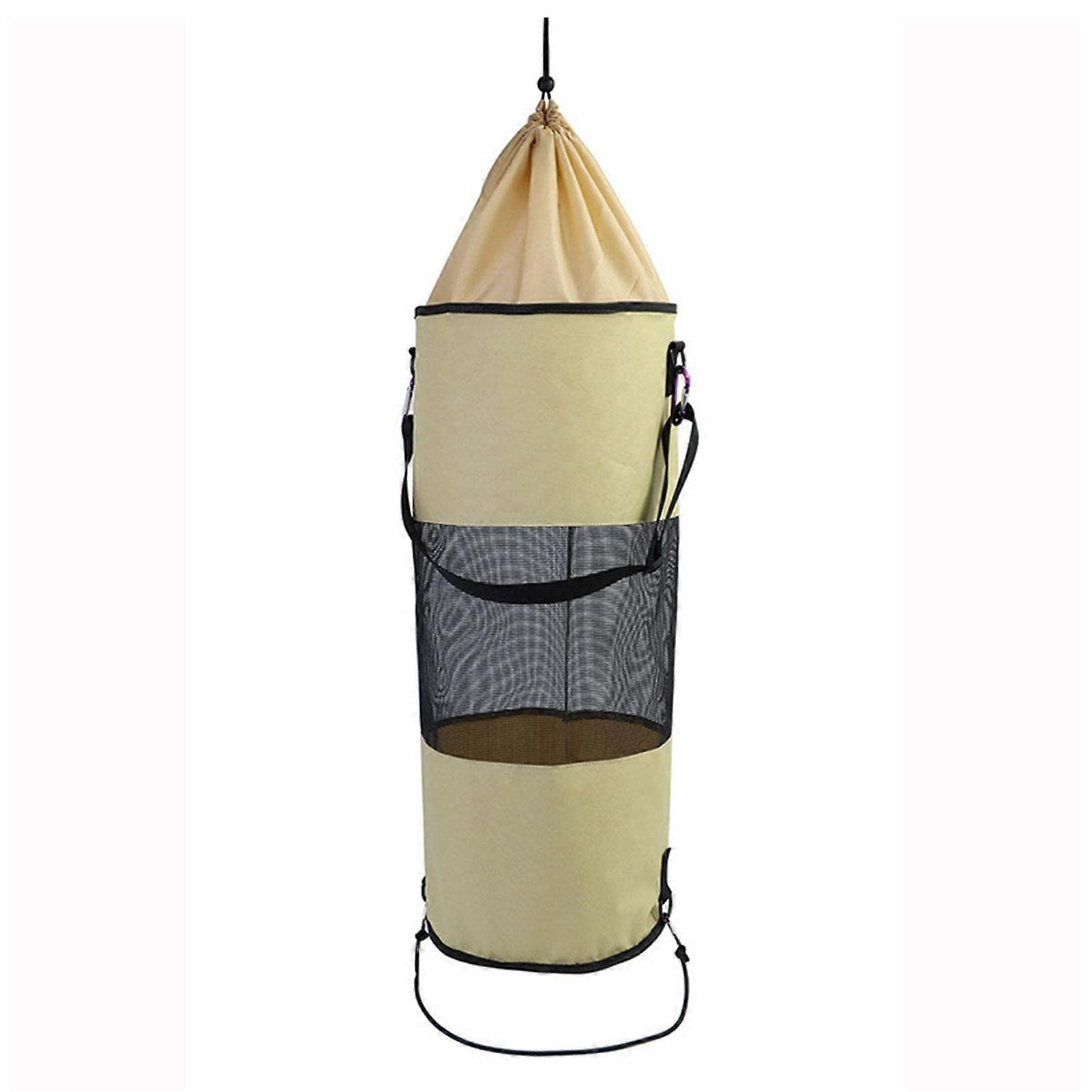 Garbage Bag Portable Garbage Bags for Boat Accessories Lightweight Storage Bag for Kayaking, Boating, Camping, Color: Khaki