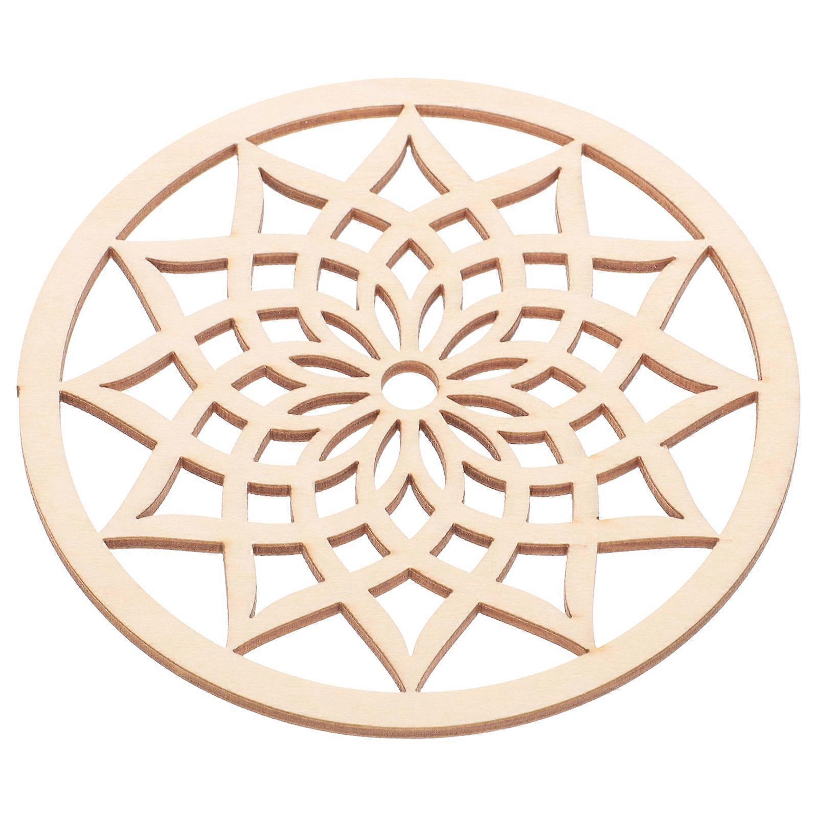 Table Cup Mat Wear-Resistant Wood Coaster Simple Design Protect Furniture Kitchen Use 10x10cm 1Pcs