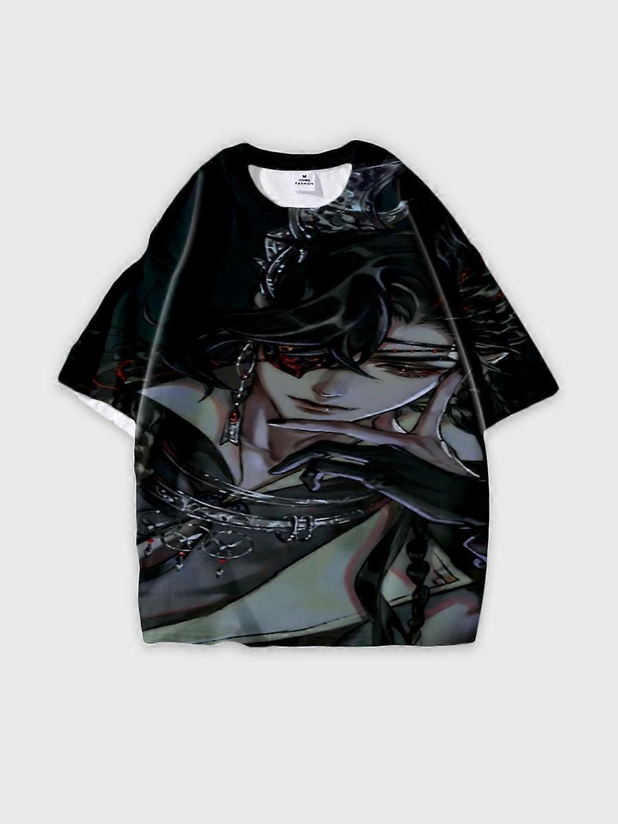 T-shirt short sleeve round neck summer casual loose P3473