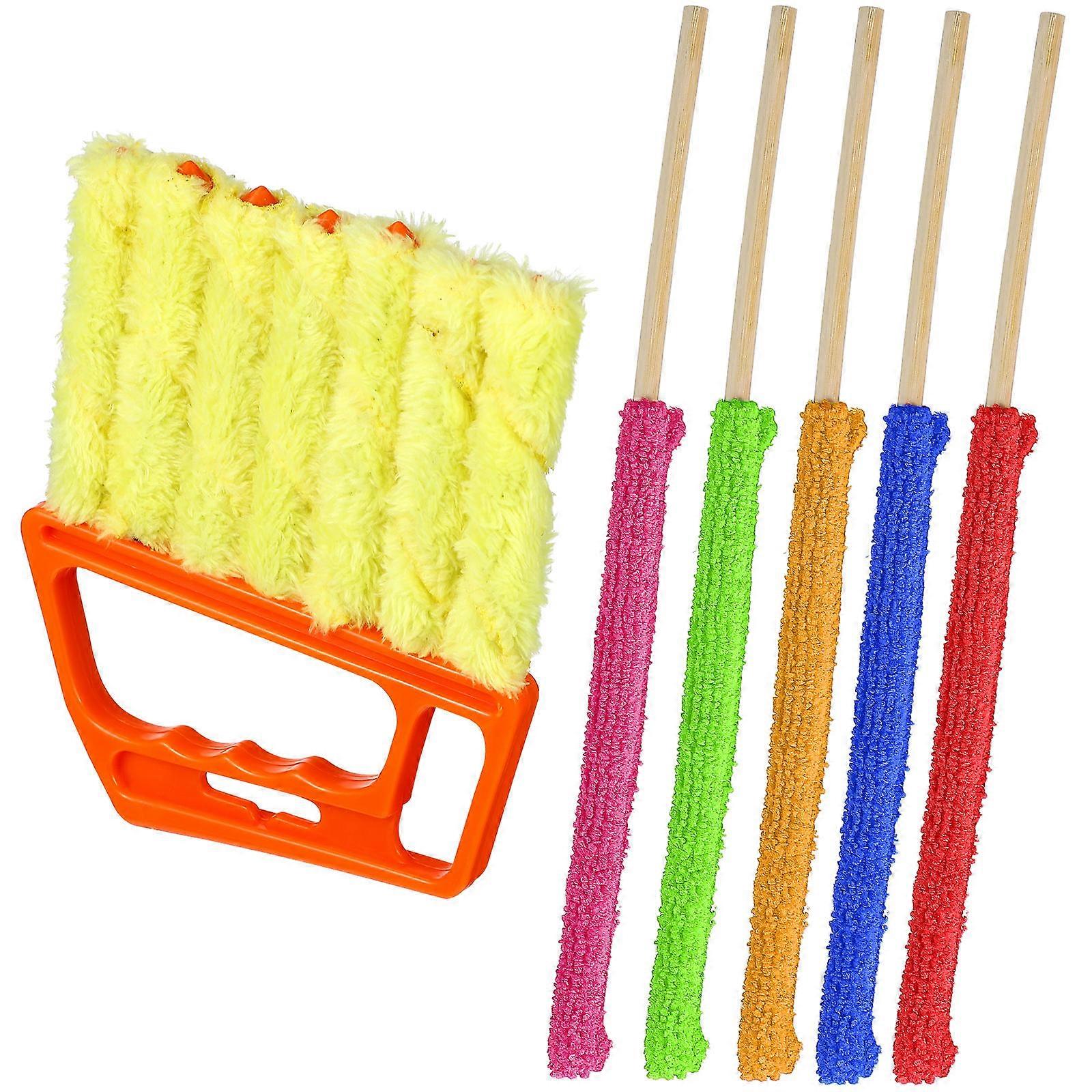 Microfiber Crevice Duster Stick Blind Cleaner Brush for Dust Removal on Windows, Blinds, Keyboards, and Hard to Reach Areas