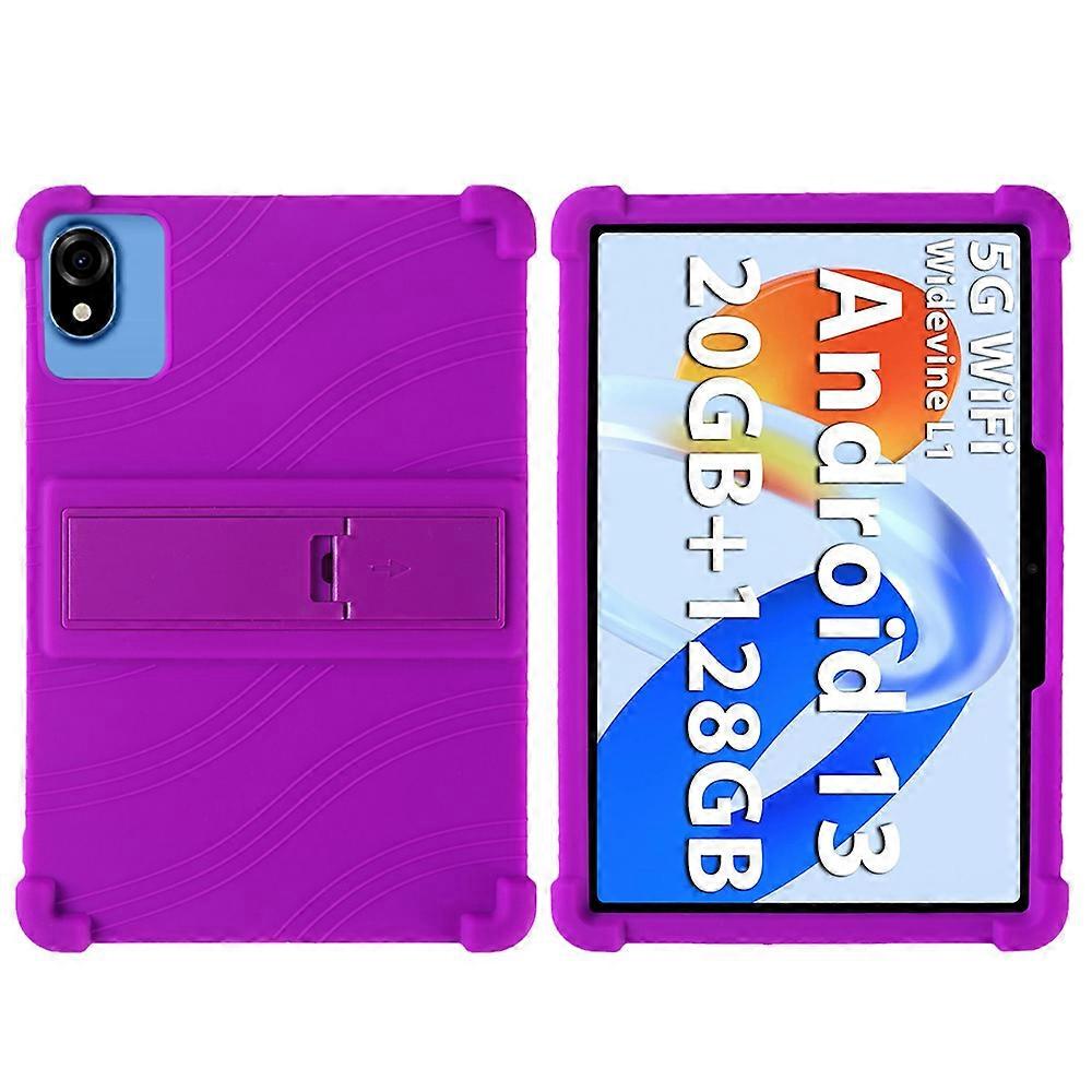 جراب سيليكون ل Blackview Tab 60 WiFi Tab 60 Pro Oscal Pad 30 WiFi 80 WiFi Doogee U9 U10 U10 Pro غطاء متين مع مسند أرجواني
