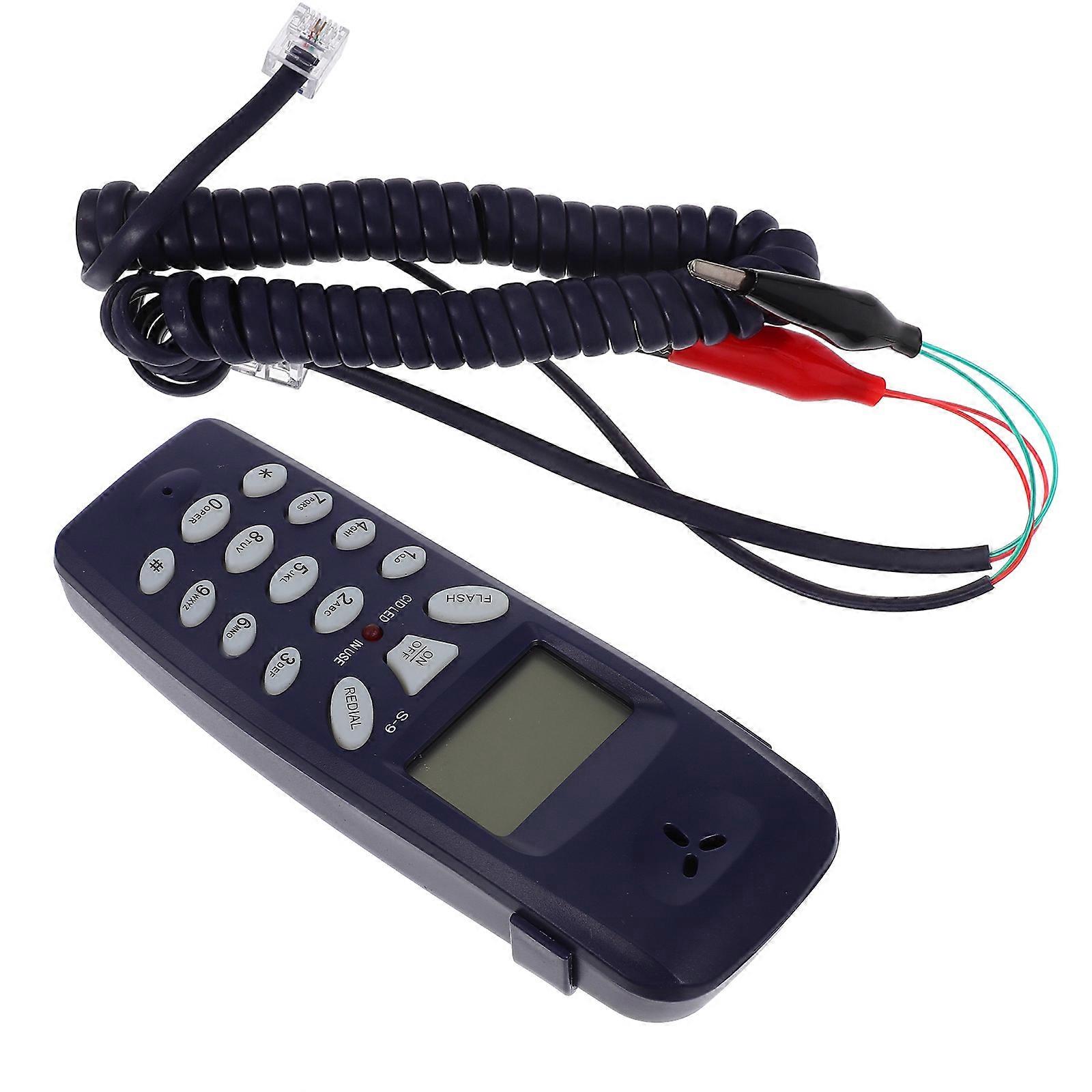 Simplicity Phone Tester Corded Phone Lcd Display Landline Phone Ringer Volume Desktop Telephone For General Users 1Pcs