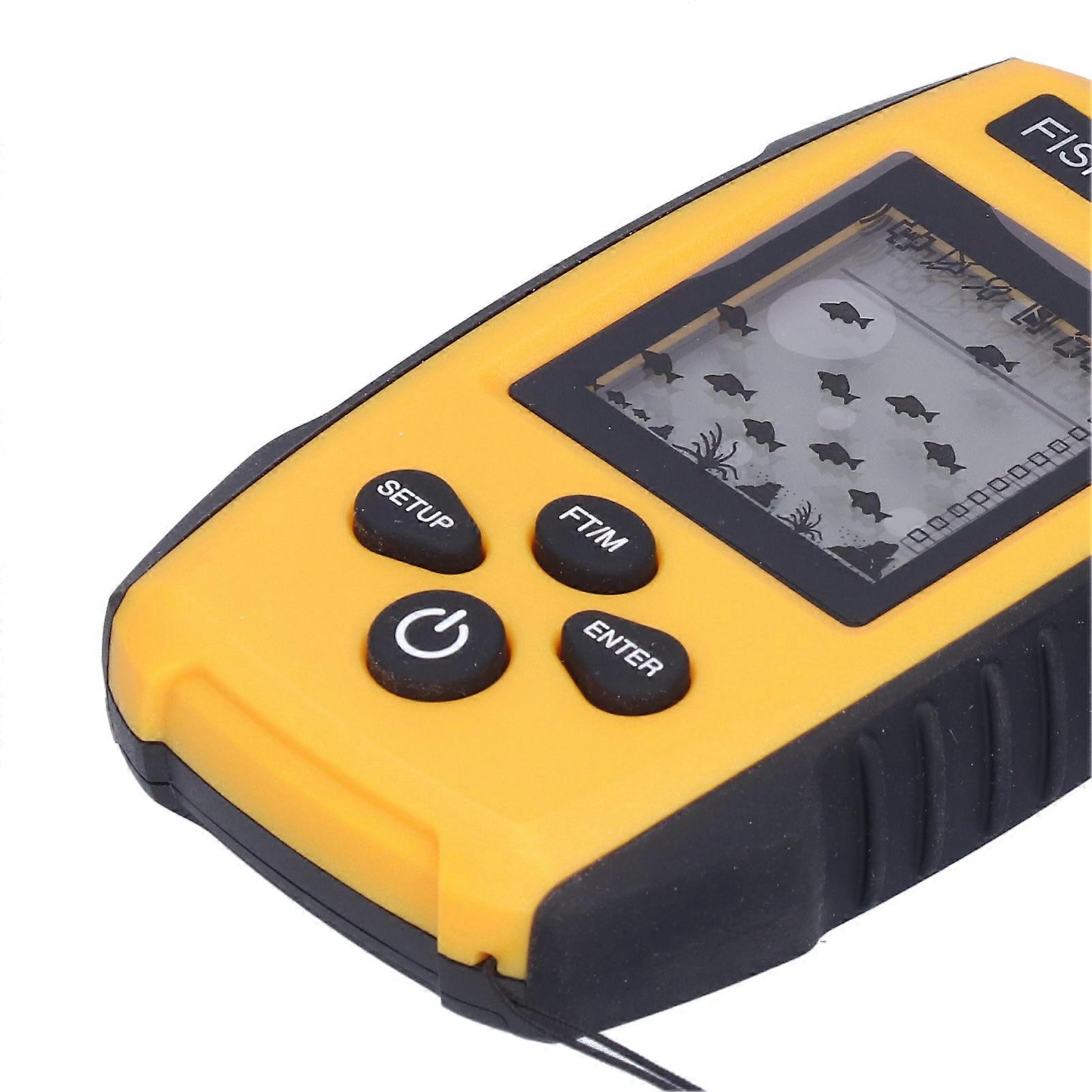 Fish Finder LCD LED Visual Echo Sounder Alarm Fishing Transducer for Outdoor Activity