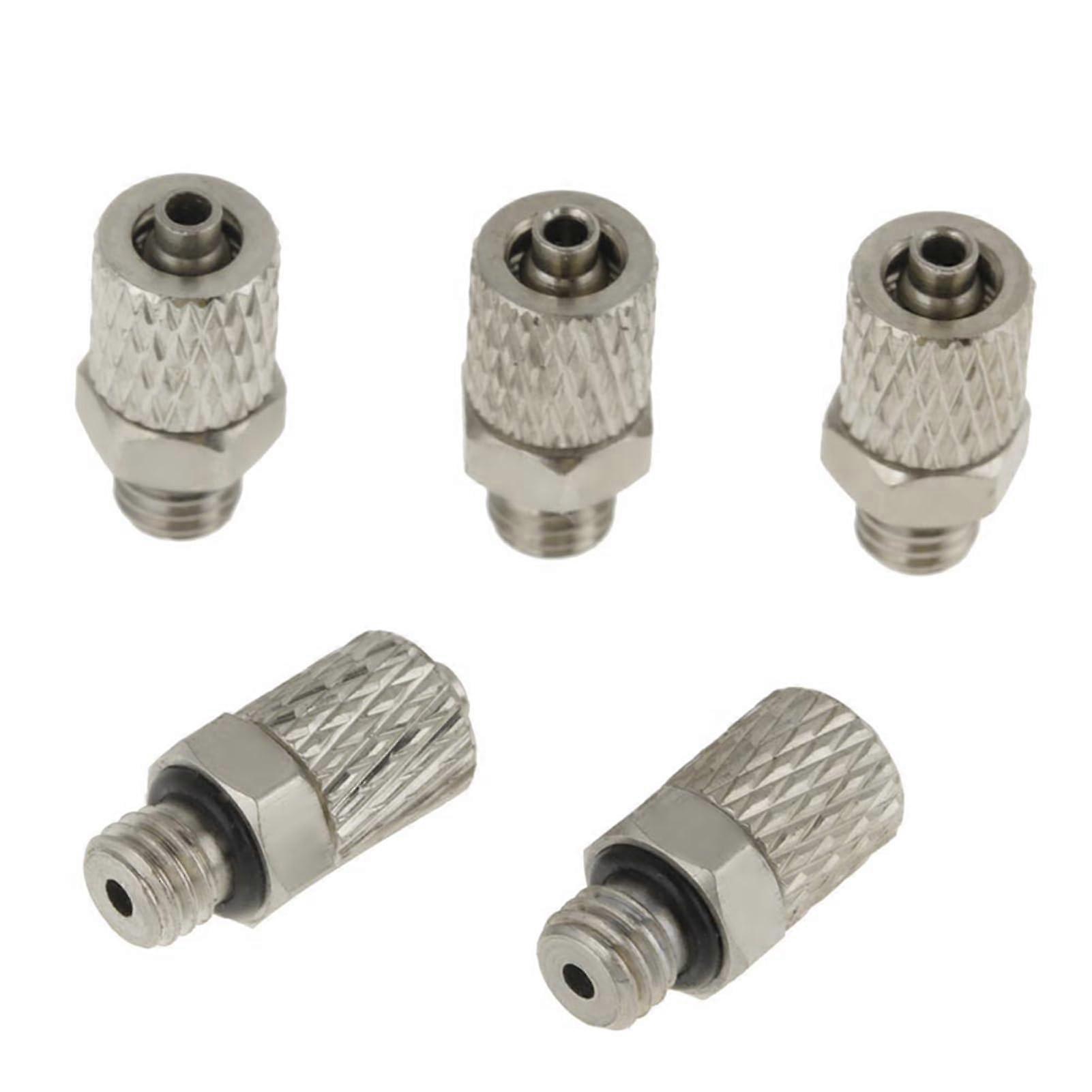M5 4mm Pneumatic Push-To-Connect Straight Hose Fittings, 20 Pcs, M5 Thread, 4mm ID Tubing