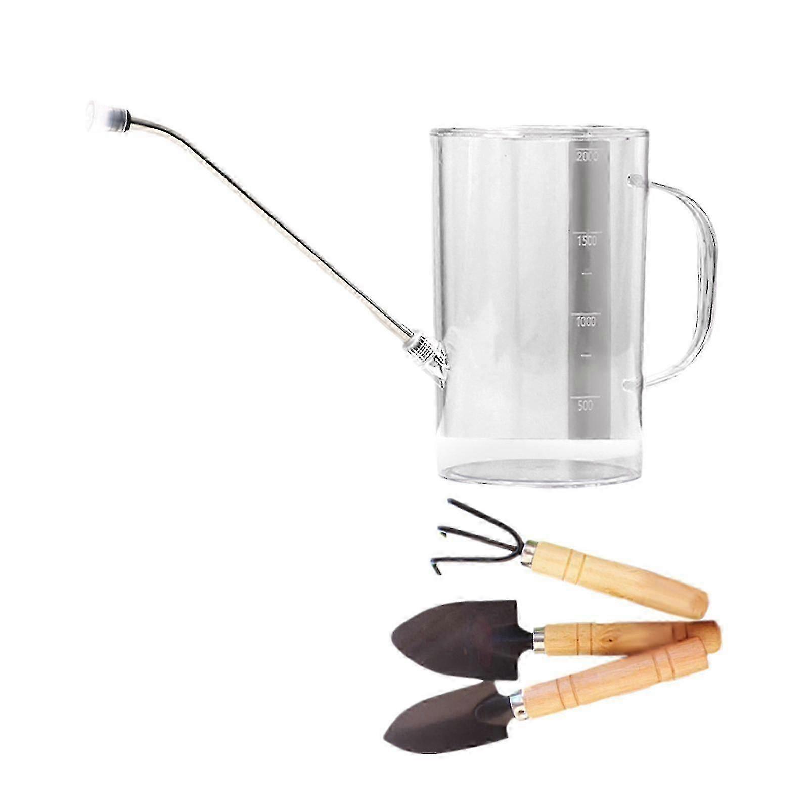 2025 1L Watering Can, Indoor Watering Can, with 3 Gardening Tools Practical for Plants Flower