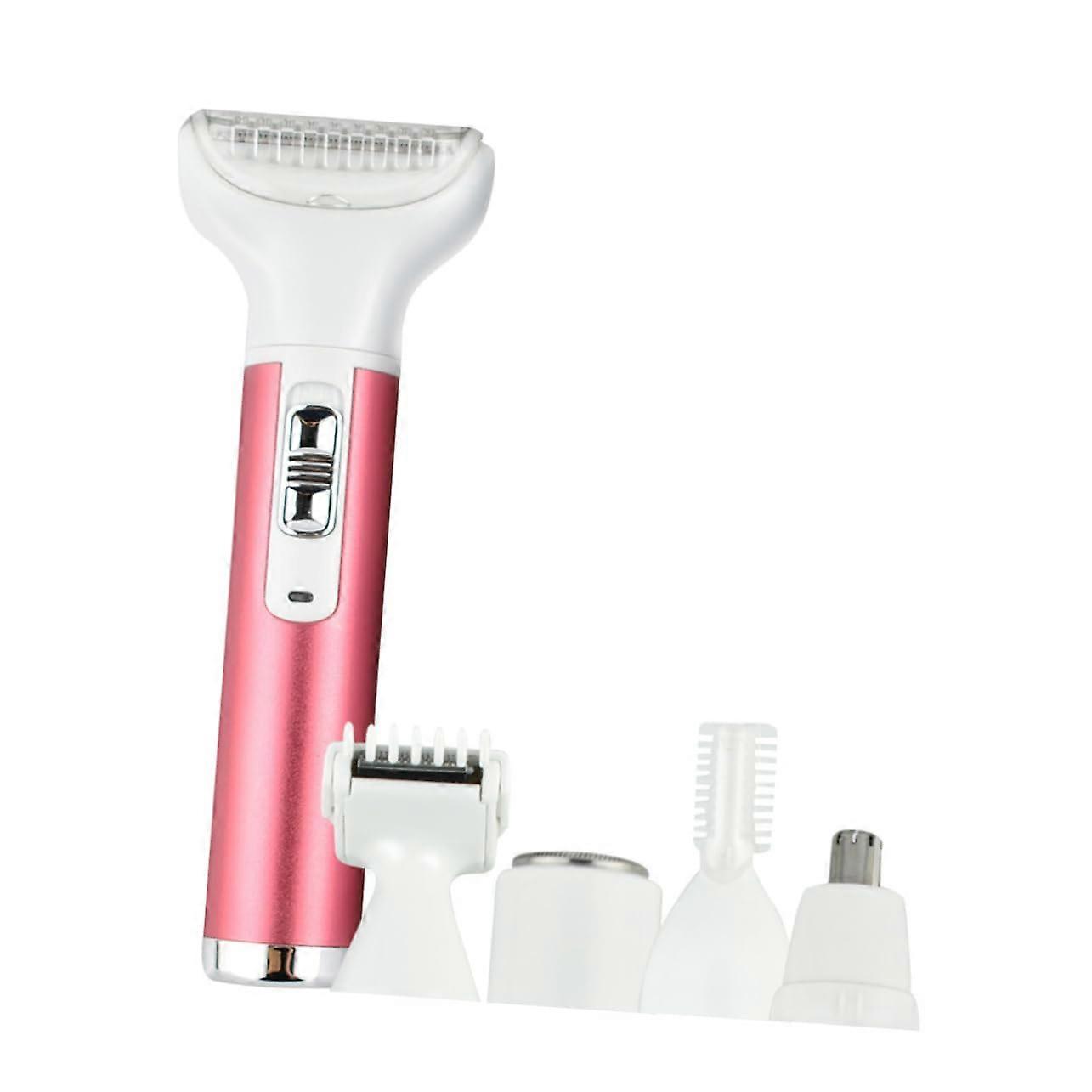 Epilator Brow Trimmer USB Shaver Set With Large-Capacity Makeup Bag ABS Tool Aluminium Alloy Rosy