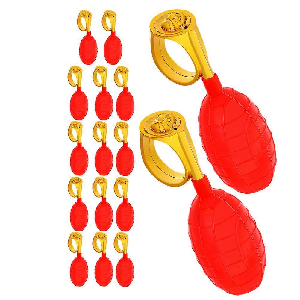 Trick Water Ring Toy For Kids And Adults At Summer Party Or April Fools' Day With Red Color And Prank Feature 16Pcs
