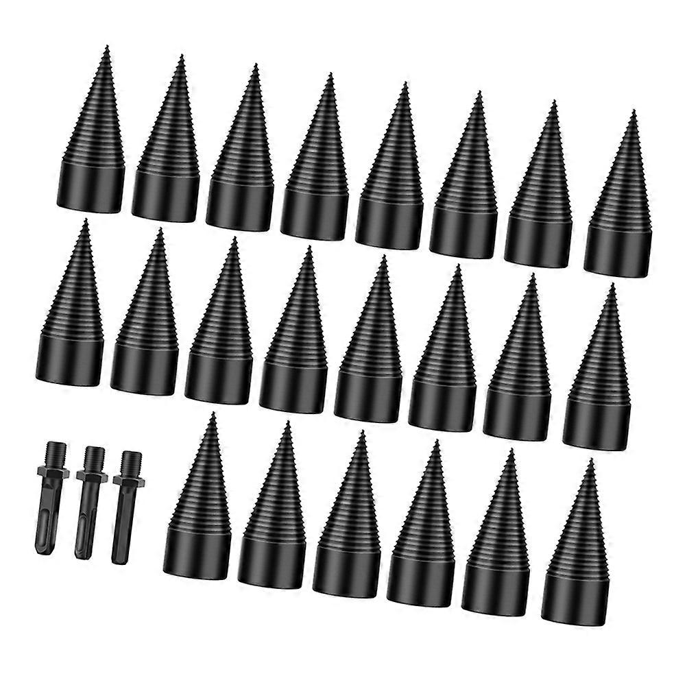 High Speed Steel Log Splitter Drill Bit Set for Woodworking – Round, Square & Shank Types for Outdoor Camping & Firewood Splitting (Walnut, Oak,