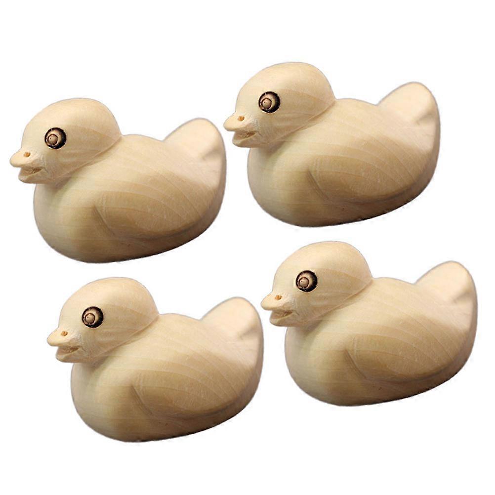 Three-dimensional Wooden Duck Shape DIY Jewelry Making Pendant Beads Perfect For Crafting Projects In Light Yellow Pcs
