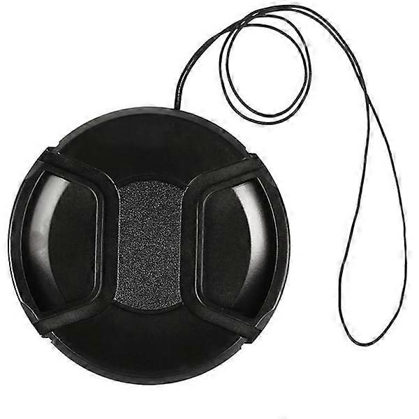 55mm Snap On Front Camera Lens Cap Cover With Cord Lens Protector