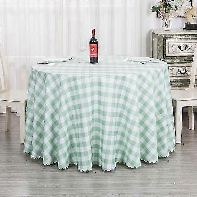 Unbrand Modern Plaid Table Cloth Polyester Round Tablecloth For Tea Table Dinning Cover Home Decor l