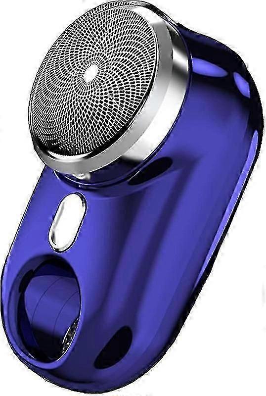 メンズ電気かみそり、ポータブルミニシェーバー、旅行用電気かみそり-ブルー