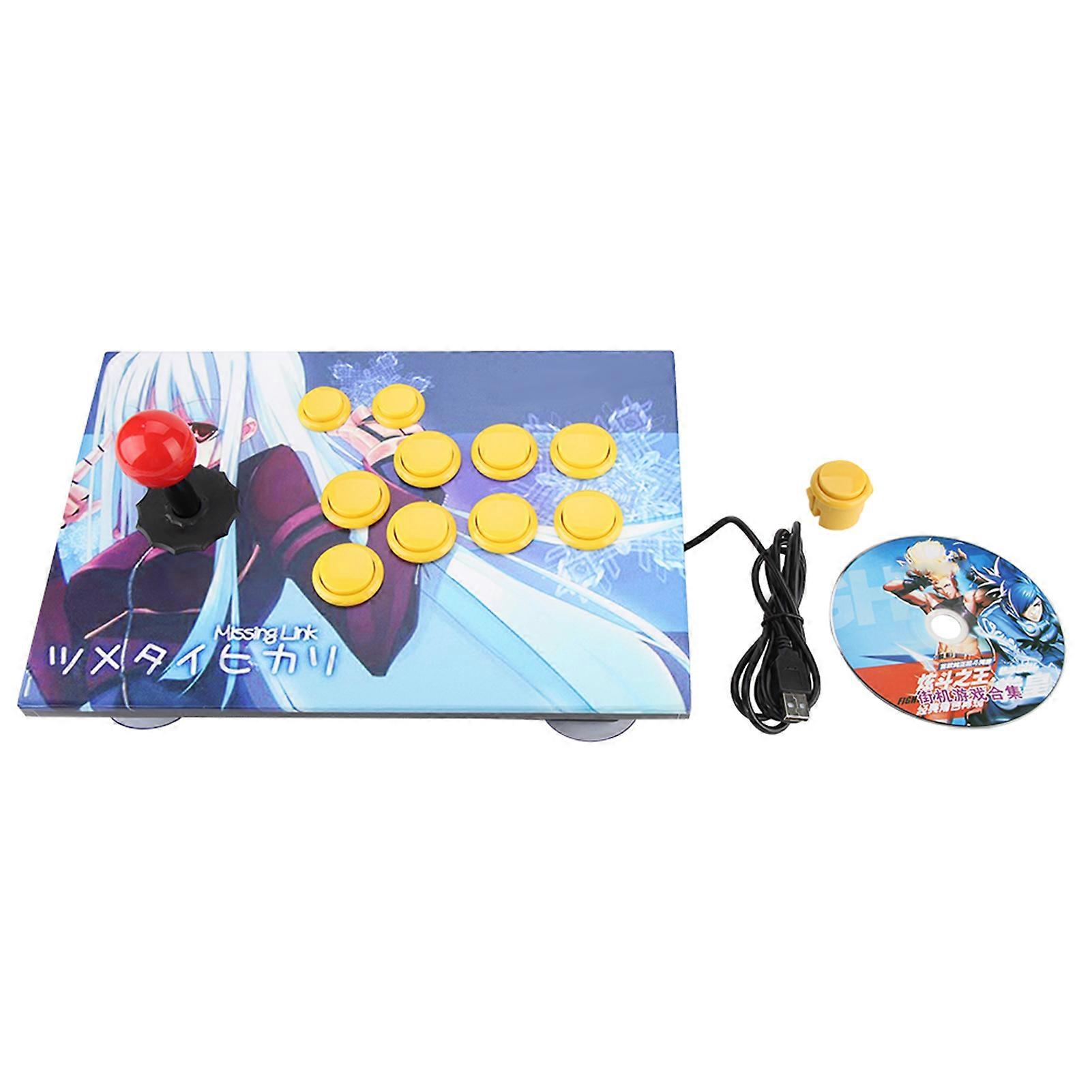 Arcade Console PC Computer Games USB Rocker Joystick Fighting Game Controller(8 Buttons)