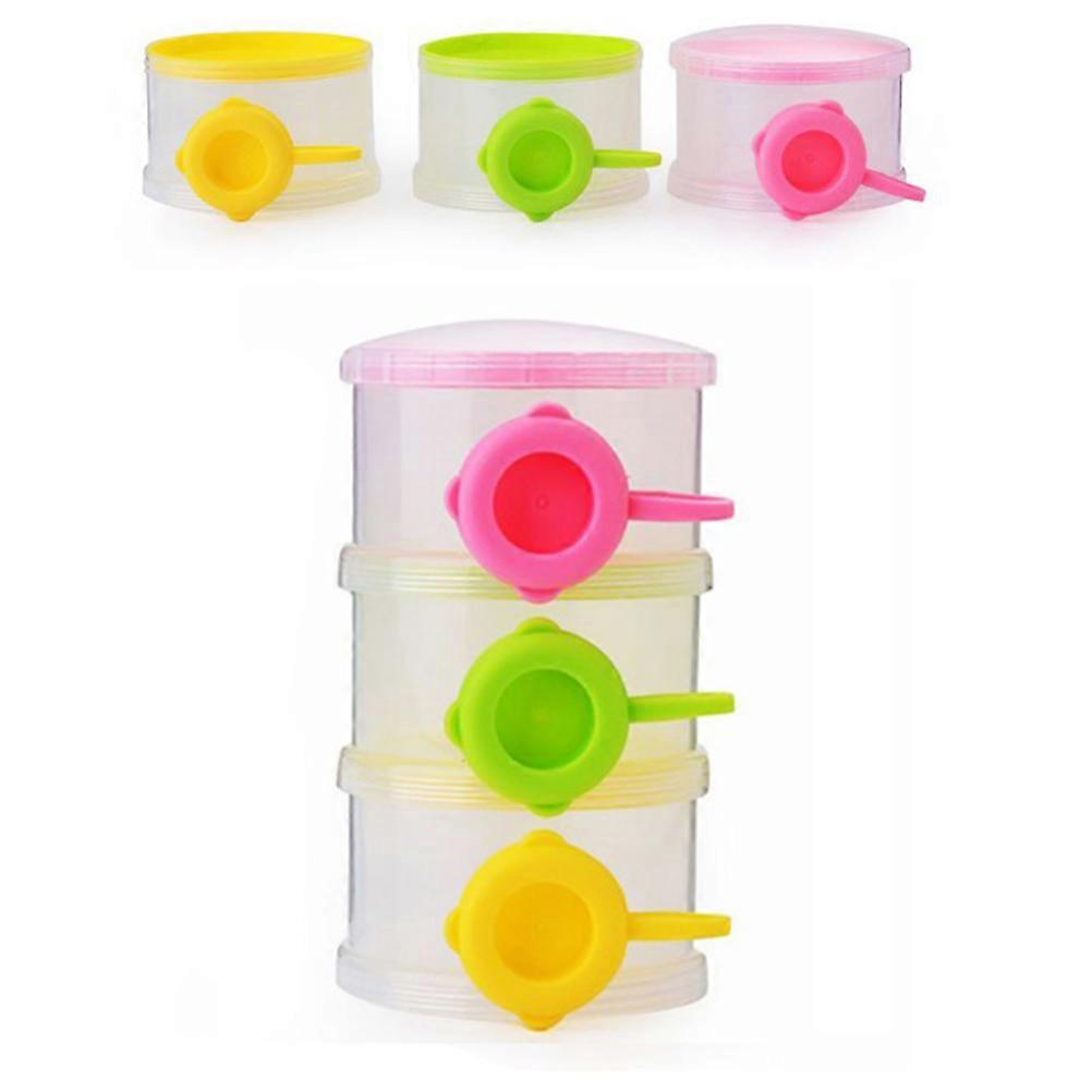3 Layers Formual Dispenser Baby Feeding Travel Storage Container Non Spill Stackable Snack Storage Container