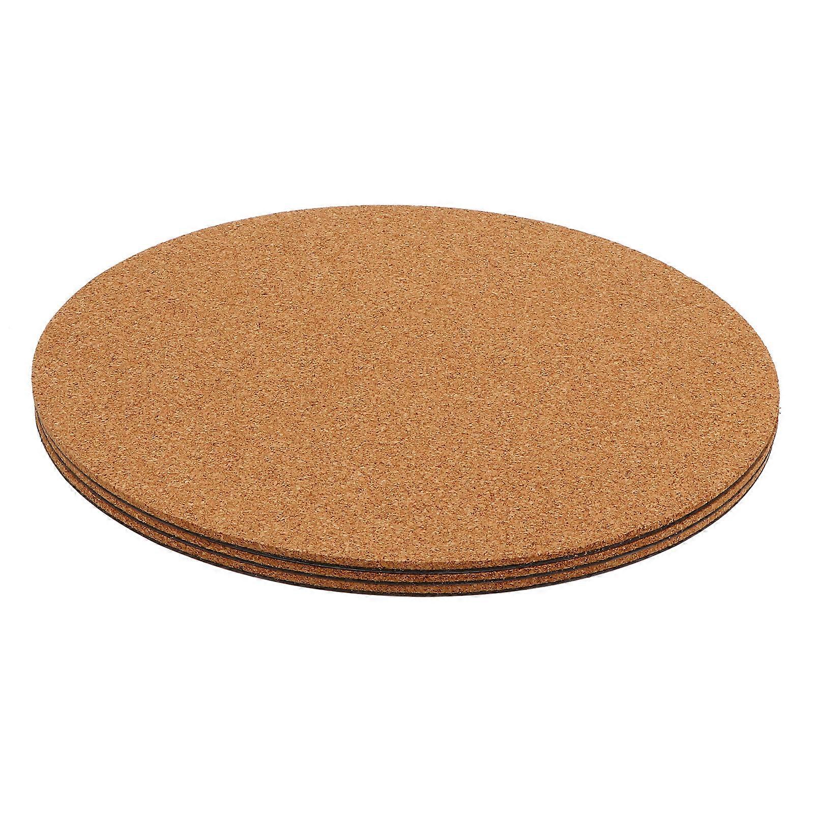 Cork Plant Mat with Chocolate Color for Plant Use Lightweight Durable 3 Pcs 4.72 Inches