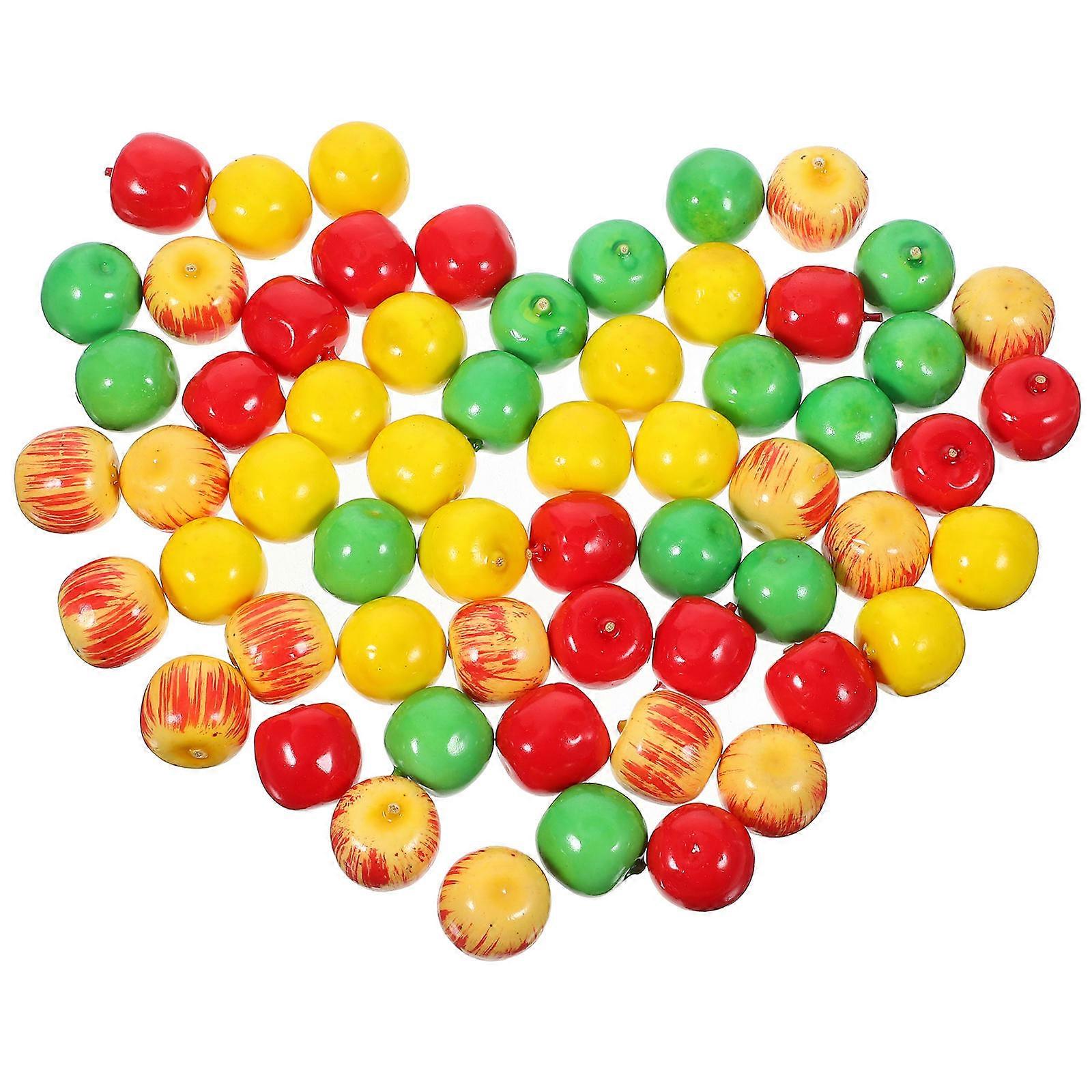 Artificial Ornament with High Realism and Foam Material for Decor Multi Color 60pcs