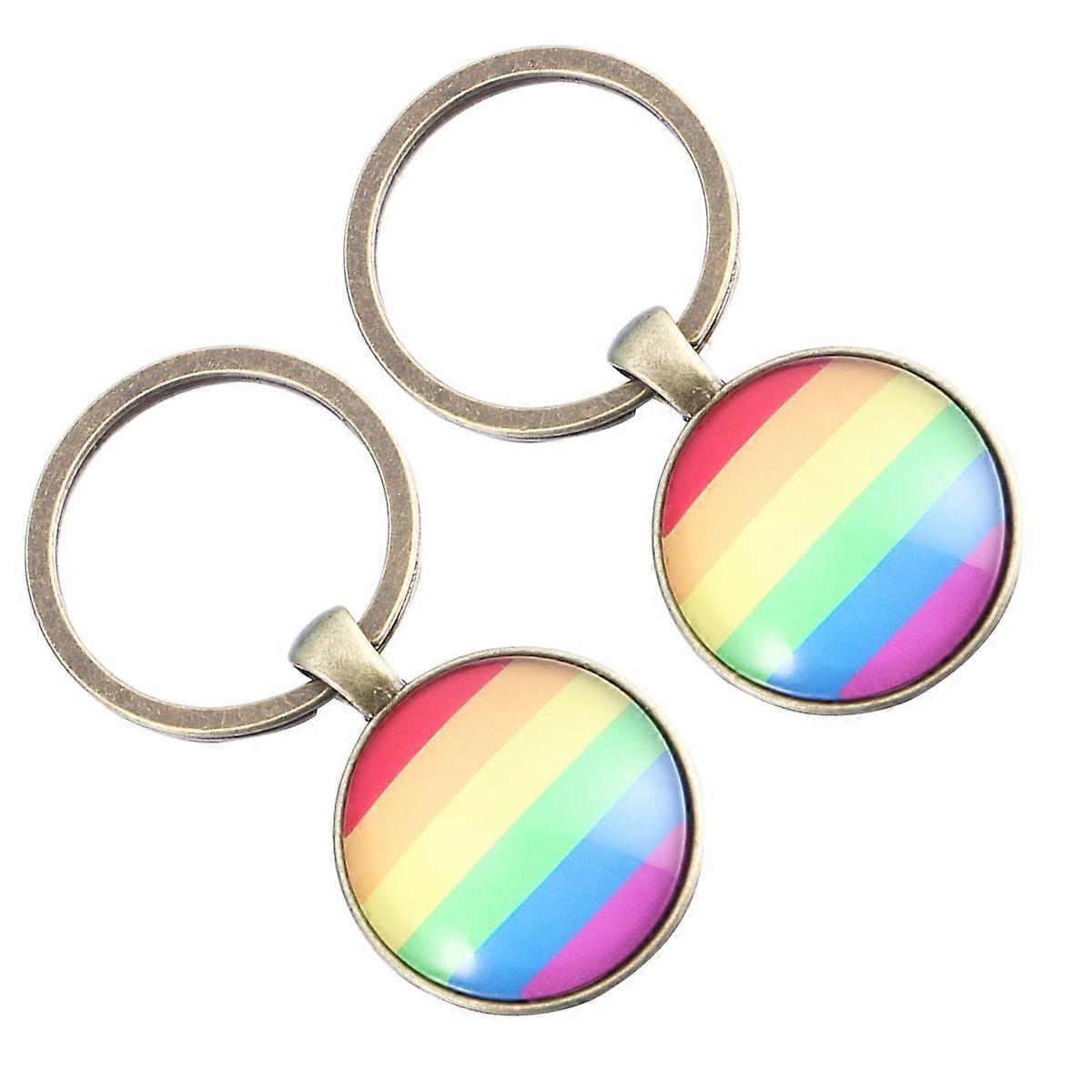 2Pcs Phone Charm Key Chain Decoration Ornament For General Users Pride Parade Multi