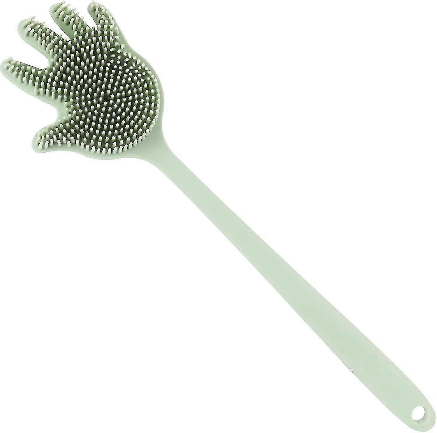 Palm Shape Body Bath Back Brush,silicone Long Handle Double Sided Shower Brush