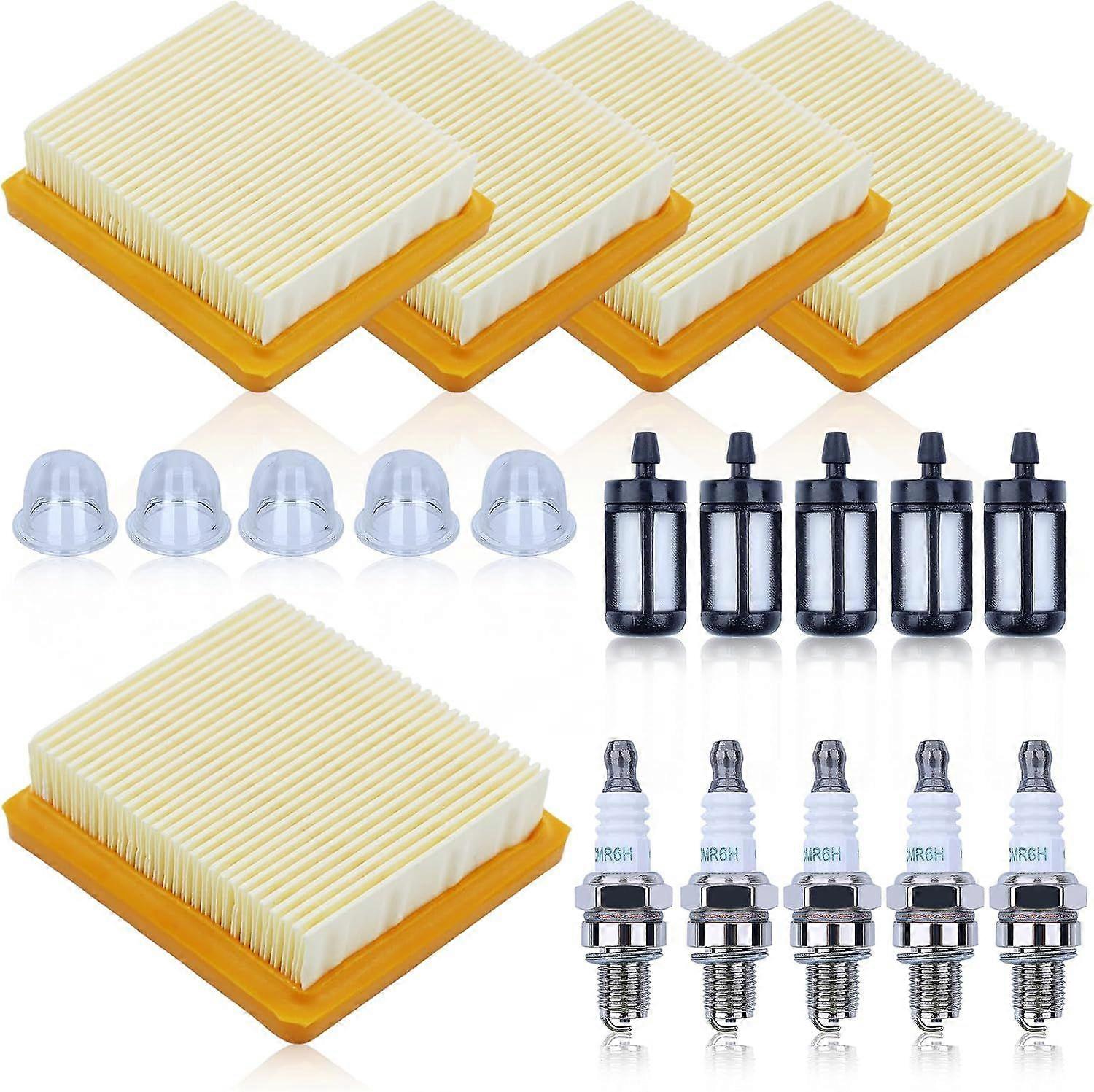5PCS Air Filter Tune Up Kit For Stihl FS91 FS91R FS111 FS111R FS111RX FS131 Weed Eater FC91 FC96 FC111 Edger KM91R KM111R KM131R HT103 HT133 String Tr