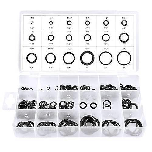 225Piece Set Sealing Rings ORing Assortment Seals for Tap Sanitary Maintenance 18 Sizes Diameter 322 mm