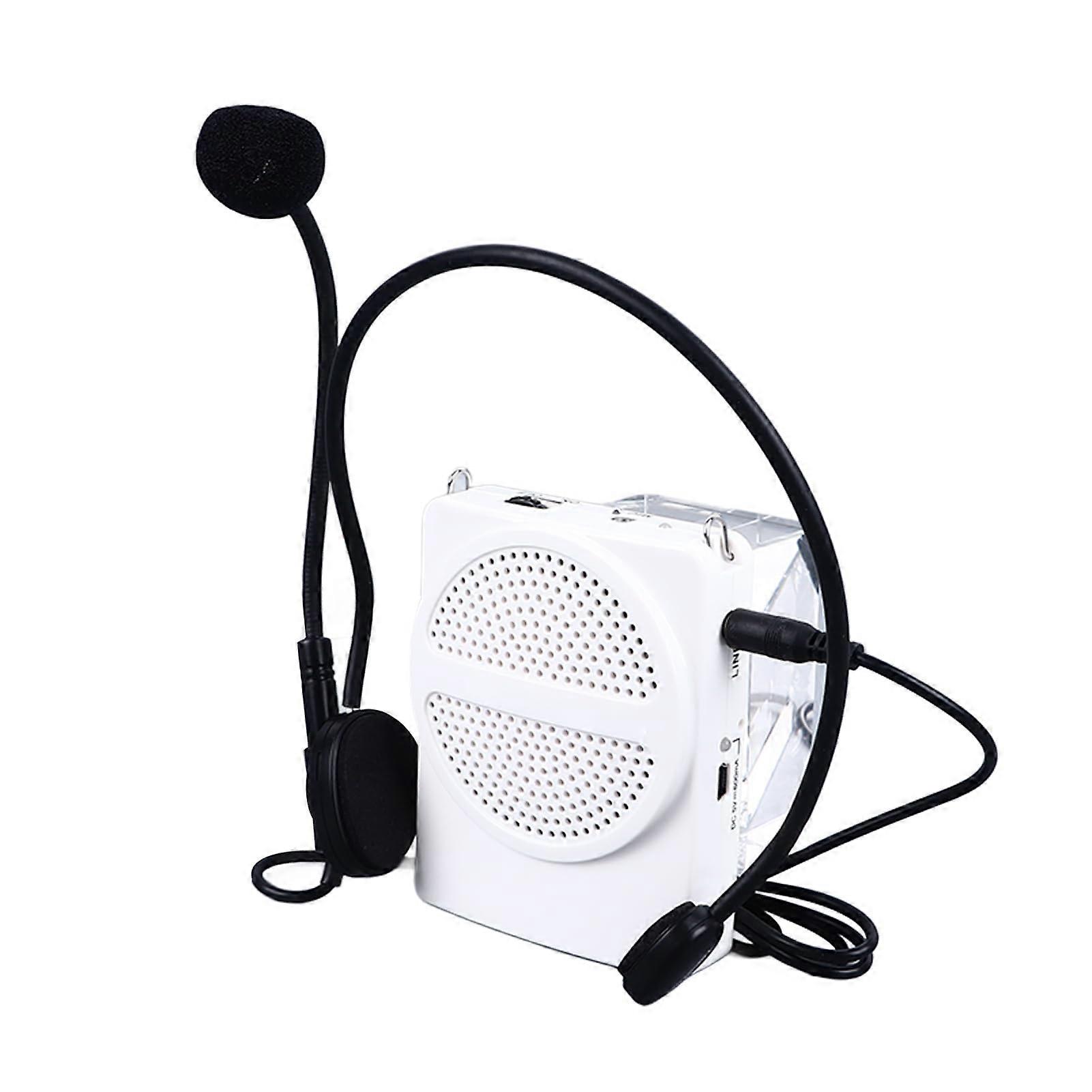 Voice Amplifier Wireless Portable Speaker With Headset Microphone, Megaphone For Classroom Teaching, Tours, Training