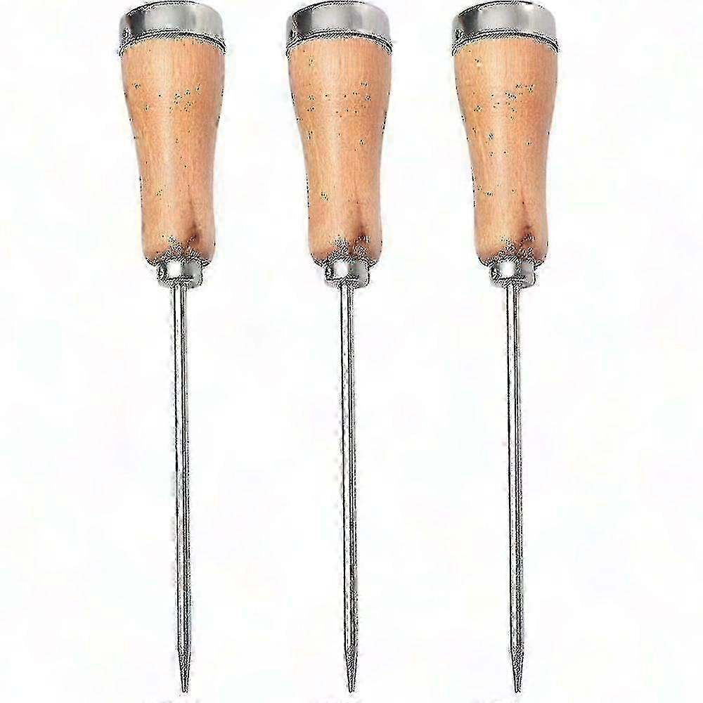 معول ثلج من الفولاذ المقاوم للصدأ مع مقبض خشبي آمن لاستخدام المطبخ والبار (Ruipei)