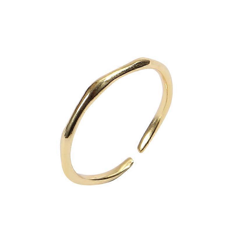 Ring, S925 Sterling Silver Geometric Open Design Women's Trendy Geometric Style Ring