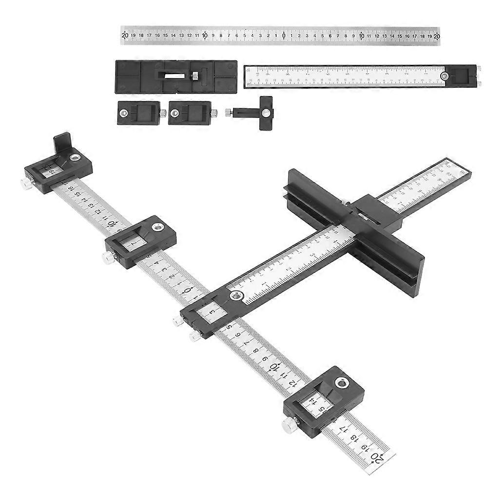 Cabinet Hardware Jig Adjustable Handle Punch Locator Woodworking Multifunction Drill Guide Tool